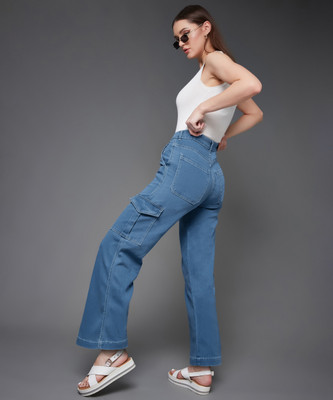 Miss Chase Flared Women Blue Jeans