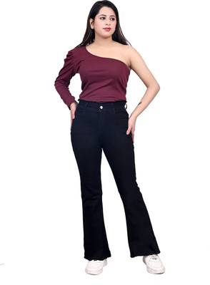 URBAN A-LINE Flared Women Black Jeans