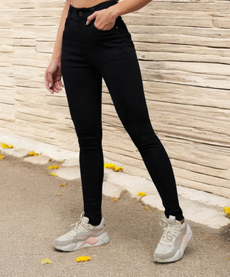 Miss Chase Slim Women Black Jeans