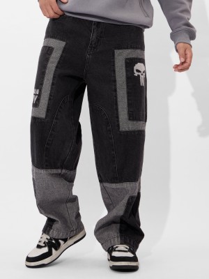 The Souled Store Loose Fit Men Grey Jeans