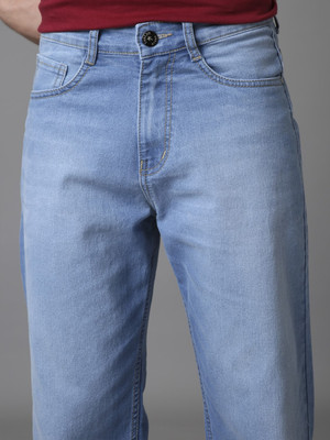 THREZO Loose Fit Men Dark Blue Jeans