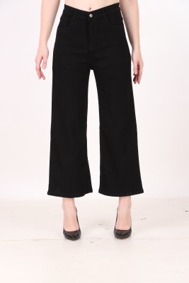 Monika Outlet Flared Women Black Jeans