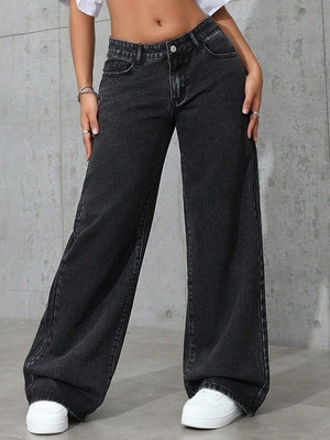 M MODDY Straight Fit Women Black Jeans