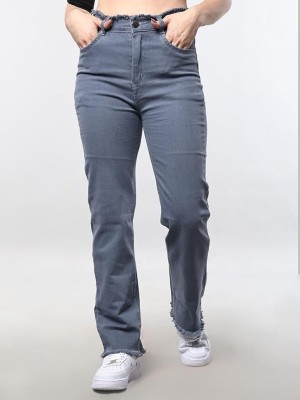 QUALISH Flared Women Grey Jeans