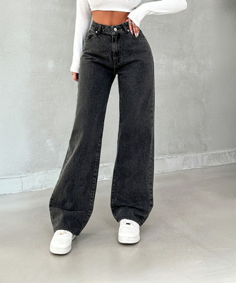Glossia Boyfriend Women Black Jeans