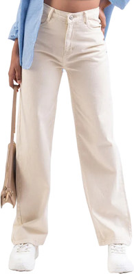 Z&G TRENDS Flared Women Beige Jeans