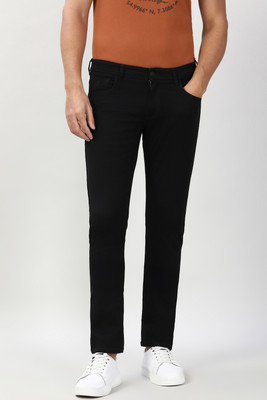 PETER ENGLAND Tapered Fit Men Black Jeans
