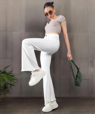 DOLCE CRUDO Relaxed Fit Women White Jeans