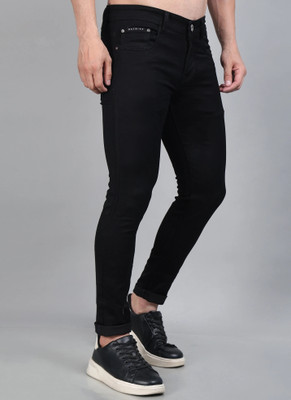 FLIECAINERER Boyfriend Men Black Jeans