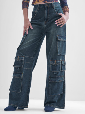 Tokyo Talkies Flared Women Dark Blue Jeans