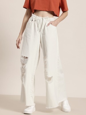 HERE&NOW Boyfriend Women White Jeans