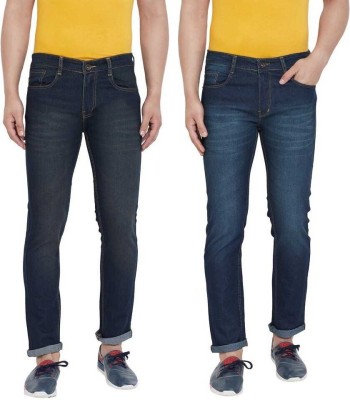 BEN MARTIN Regular Men Dark Blue Jeans(Pack of 2)