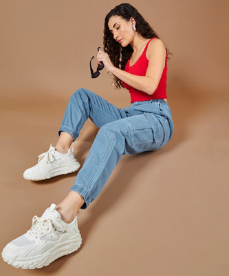 DOLCE CRUDO Boot-Leg Women Blue Jeans