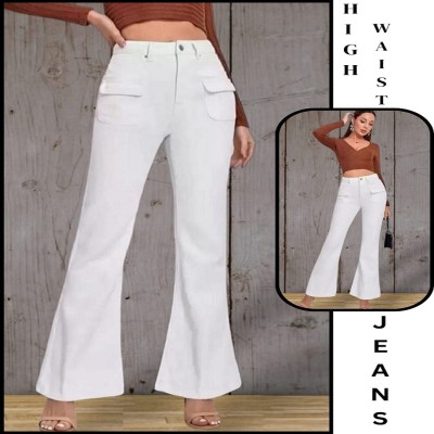 German Club Flared Women White Jeans