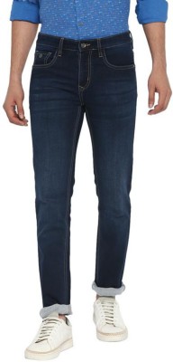 TURTLE Tapered Fit Men Dark Blue Jeans