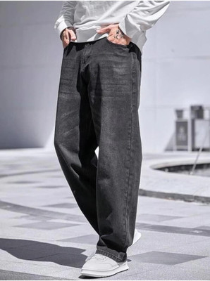 FOXIEFIT Relaxed Fit Men Dark Grey Jeans