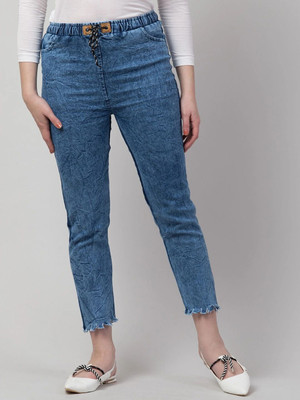 Coutume Collections Jogger Fit Women Blue Jeans