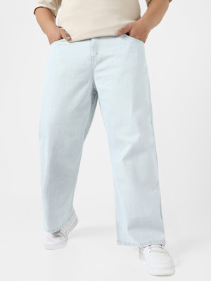 Urbano Plus . Loose Fit Men White Jeans