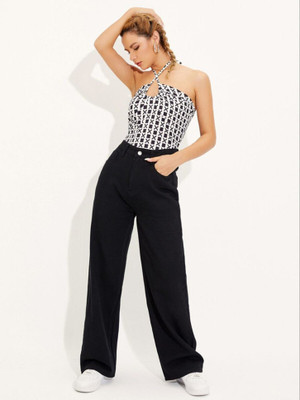 A.C.W. Flared Women Black Jeans