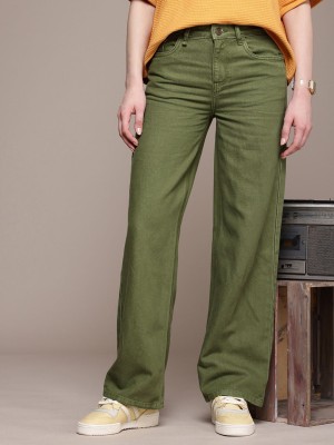 Roadster Relaxed Fit Women Green Jeans