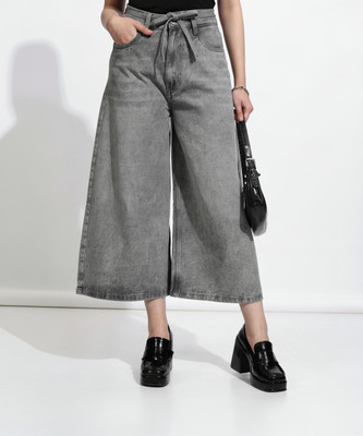 Tokyo Talkies Boot-Leg Women Dark Grey Jeans