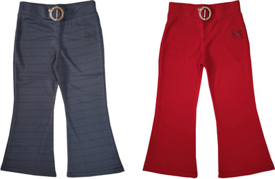 adibaba Flared Girls Multicolor Jeans(Pack of 2)