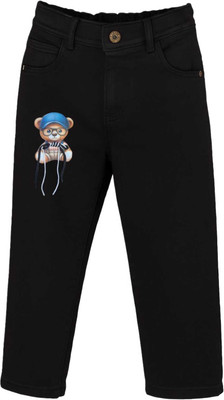 cat look Regular Boys Black Jeans