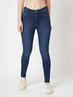 Kraus Jeans Women High-Rise Skinny Jeans Flared Women Dark Blue Jeans