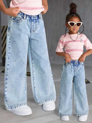 Thekids Flared Girls Light Blue Jeans