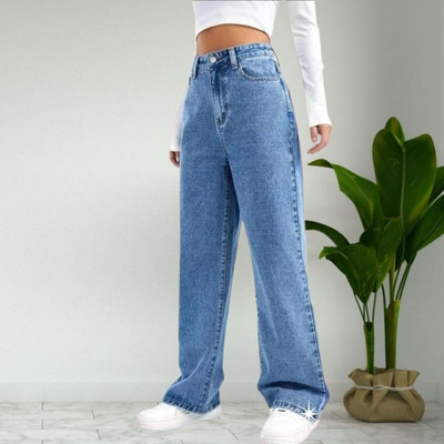 TajHub Straight Fit Women Light Blue Jeans