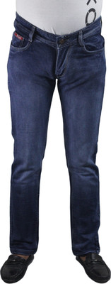 HIBOK Regular Men Dark Blue Jeans