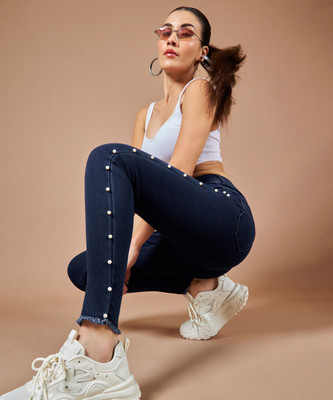 DOLCE CRUDO Skinny Women Dark Blue Jeans