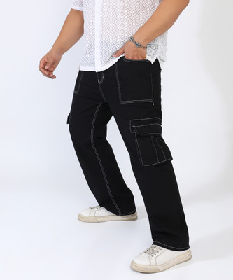 Instafab Plus Regular Men Black Jeans