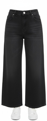 EUROPAA Relaxed Fit Women Black Jeans