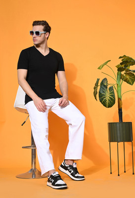 Nalaka Loose Fit Men White Jeans
