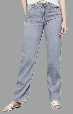 GLOBENAUT Straight Fit Women Grey Jeans