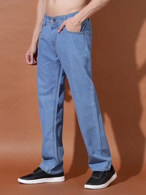 shre.ce Loose Fit Men Light Blue Jeans