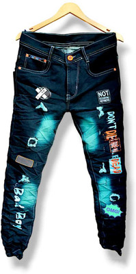Jugnu Denims Tapered Fit Men Dark Blue Jeans