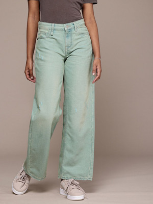 Roadster Slim Women Green Jeans