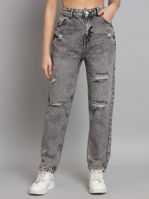 ZaaHii Boyfriend Women Grey Jeans