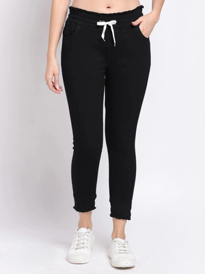 flying girls Jogger Fit Women Black Jeans