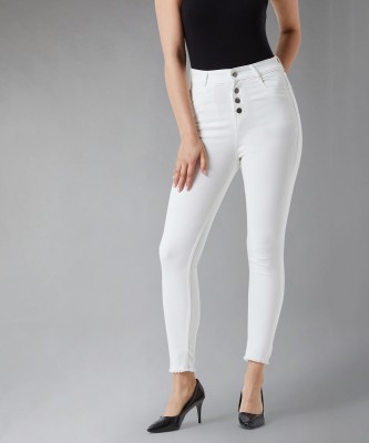 DOLCE CRUDO Skinny Women White Jeans