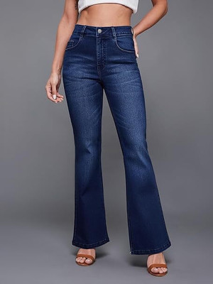 SIV ENTERPRISE Boot-Leg Women Dark Blue Jeans