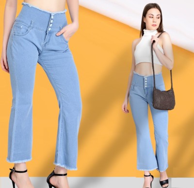 Perfect Outlet Flared Women Light Blue Jeans
