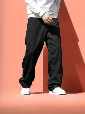 DAIVIKAURA Relaxed Fit Men Black Jeans