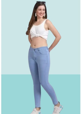 Amar Denim Skinny Women Blue Jeans