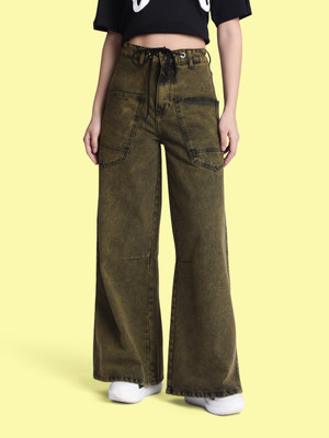 Bene Kleed Boot-Leg Women Yellow Jeans