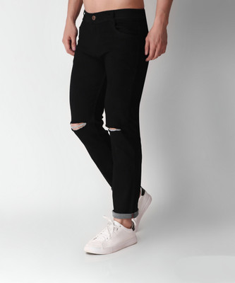 C2FH Slim Men Black Jeans