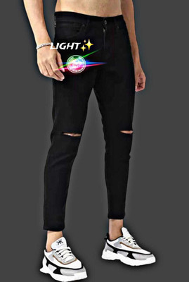 cat look Slim Men Black Jeans