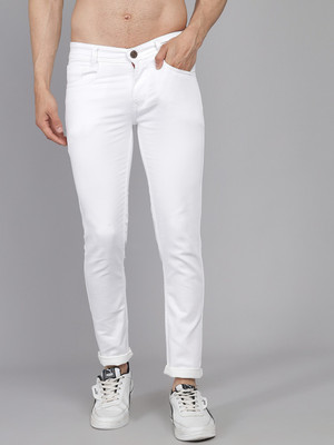 PODGE Slim Men White Jeans